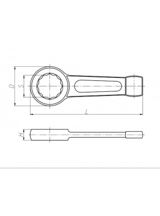 Ключ ударный накидной 30 мм ТУ(40Х) Ц15хр КГКУ30 от КЗСМИ на сайте СТИЛМОТОРС